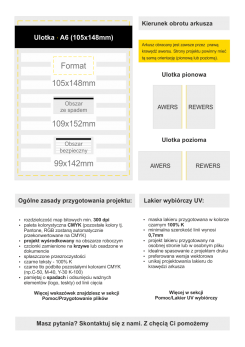 Ulotki UV A6 (105x148 mm) - Przygotowanie projektu