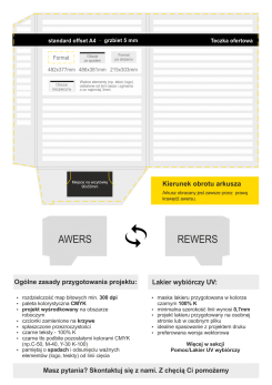 Teczki reklamowe offset A4 - grzbiet 5 mm - Przygotowanie projektu